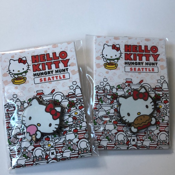 FREE shirt! Hello Kitty Hungry Hunt Seattle pins - Picture 7 of 8